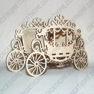 Carriage box decor design files - DXF SVG EPS AI CDR P005