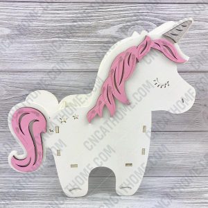 Unicorn Pot Decor design files - EPS AI SVG DXF CDR