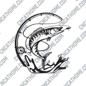 Barracuda Fish & DXF File Image