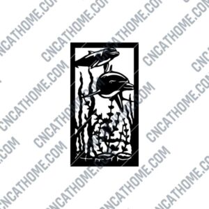 Dolphin Wall Decor DXF Files