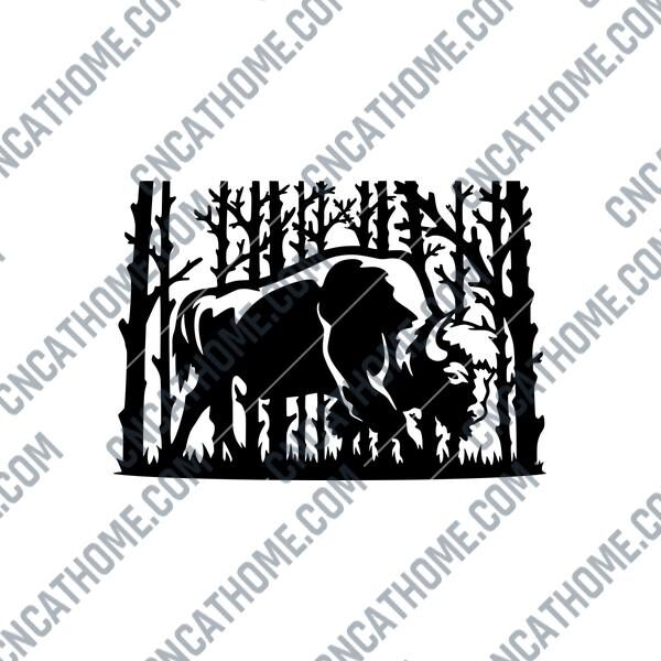 Bison DXF File Image