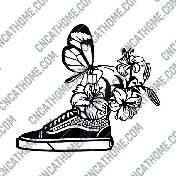 Butterfly with Shoe DXF File