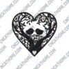 Lovely Birds Heart DXF File