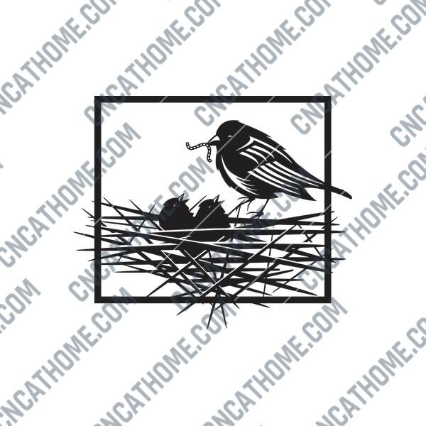 Birds in the Nest DXF Files