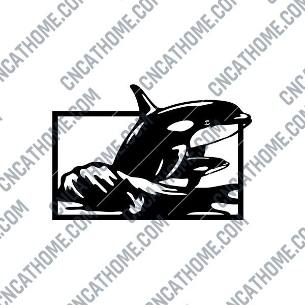 Whale Wall Decor DXF Files