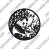 Panda Wall Decor DXF Files