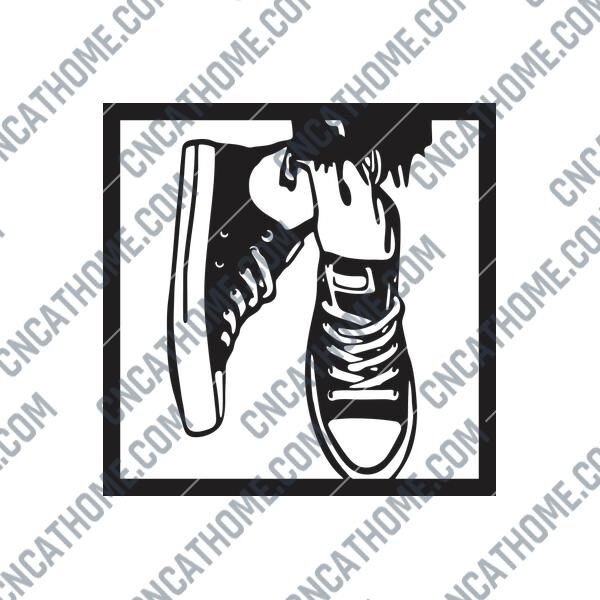 Foot Wall Decor DXF Files