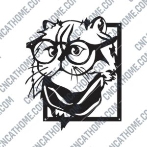 Cat with Scarf DXF File